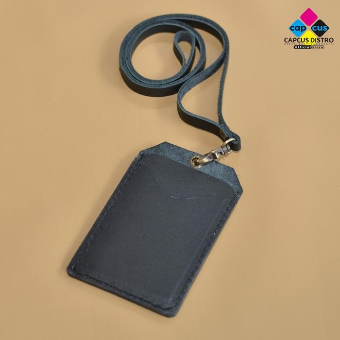 

Ready Id Card Holder Kulit Asli Name Tag Gantungan Kartu Nama