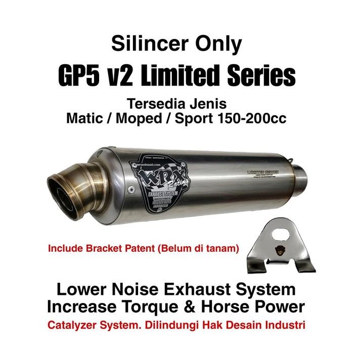 Khusus Gosend! Knalpot Wrx Gp5 V2 Limited K150 Nmax Turbo - Nmax Neo