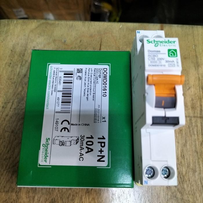 New Sale Elcb Rccb Rcbo Slim Domae Schneider 6A,10A,16A,20A Original