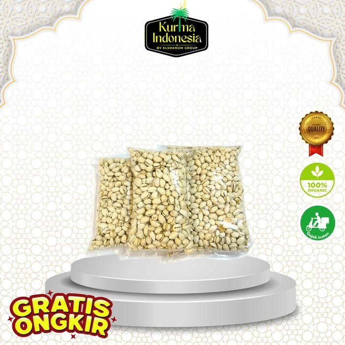 

Kacang pistachios 1 kg premium almadinah rasa Original kacang pustuk - kurma indonesia