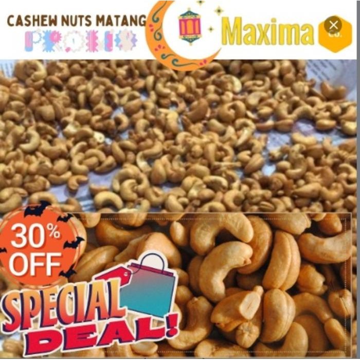 

Kacang Mede Mete Panggang Oven Klasik - Natural / Original 1 kg (Grade A Jumbo) Maximapro Mente