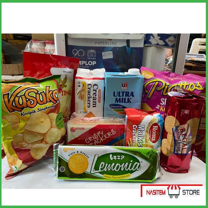 

Baru PAKET JAJANAN SNACK CEMILAN MURAH (KUSUKA,SUSU,ROMA,PIATOS,DLL)