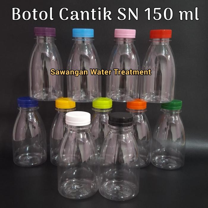Botol Cantik 150 ml SN / Botol Plastik 150ml Tutup Pendek /