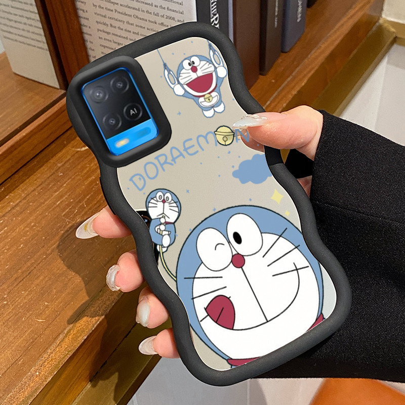 Casing Untuk OPPO A54 Case Casing Kartun Tertawa HP Cesing Macaron Kasing Mirror Silikon Softcase