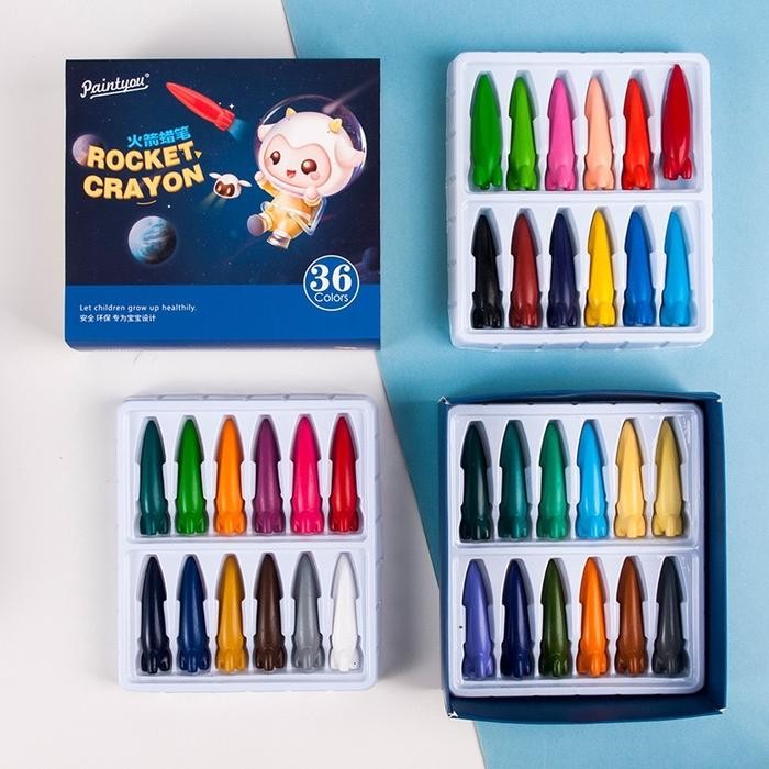 

Wasable Rocket Crayon, Wasable Crayon, Alat Mewarnai, Crayon Anak