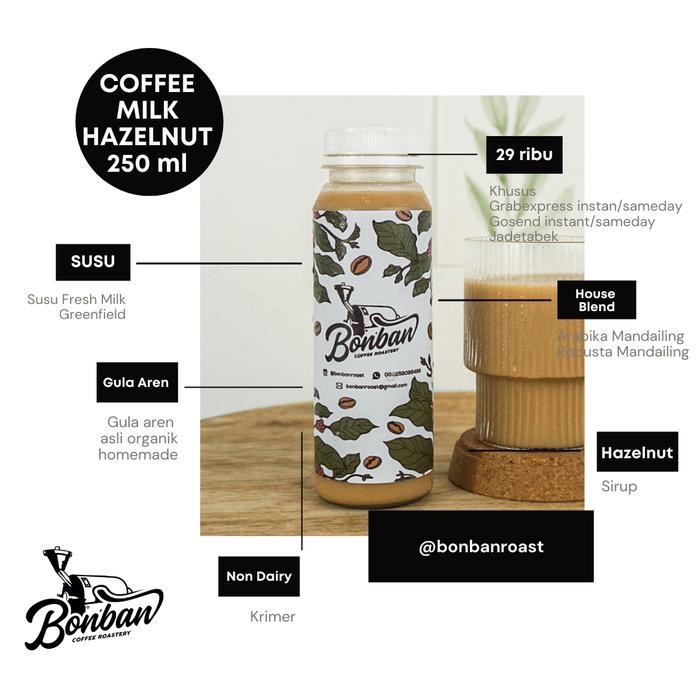 

KOPI SUSU GULA AREN HAZELNUT