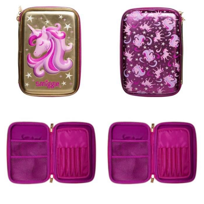 

Smiggle Pencil Case Hardtop Unicorn Gold Soccerball Gold Original