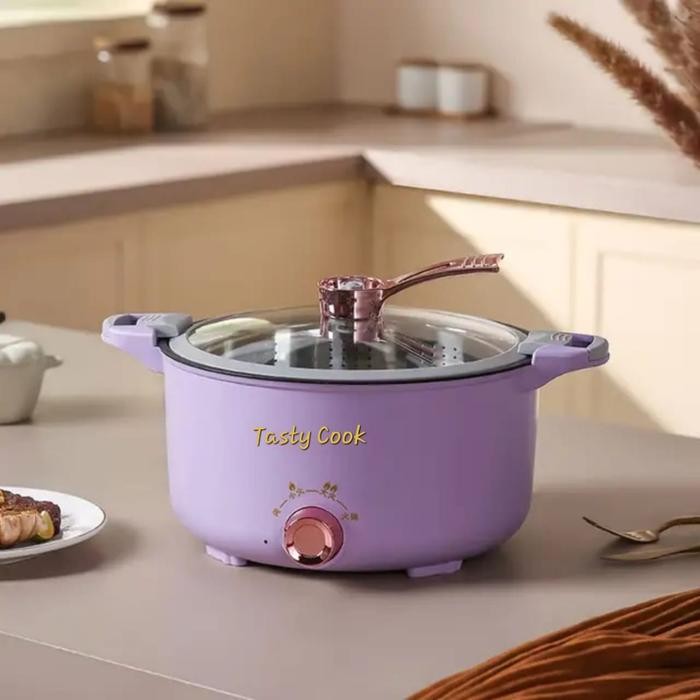 PANCI LISTRIK SERBAGUNA LENGKAP KUKUSAN/PANCI MASAK NASI LOW CARBO/PANCI ELEKTRIK MULTIFUNGSI/HOT