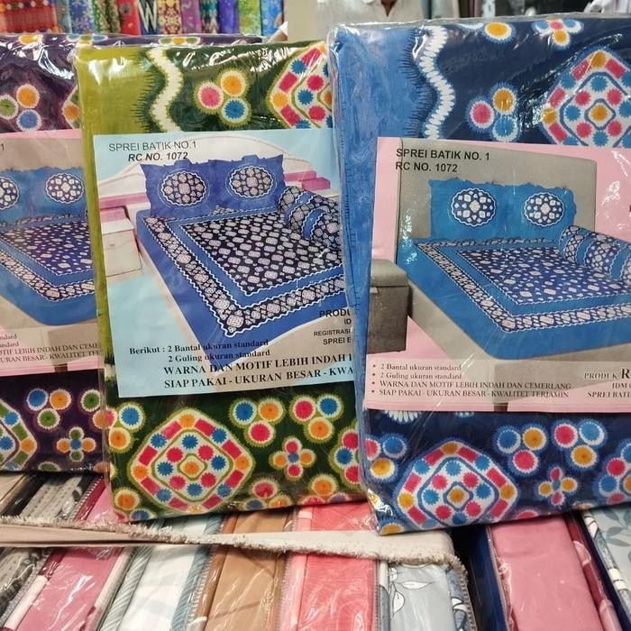 Sprei Batik Rc Ratu Cempaka 180X200 Original / Seprai Jadul Batik Asli Pakai Karet