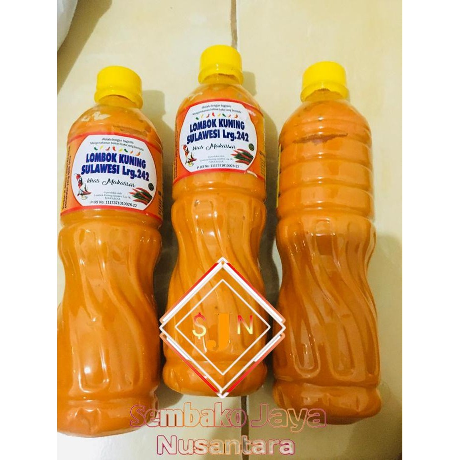 

sambal lombok kuning/saos/Lombok Kuning Sulawesi 600ml khas makassar