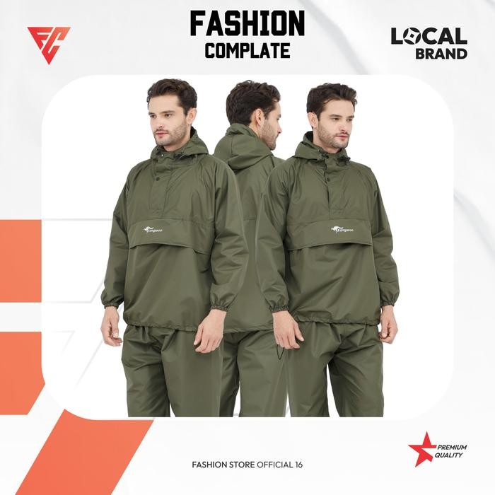 Pilihan- Jaket Jas Hujan Pria Wanita Dewasa Satu Setelan Kangaroo Waterproof