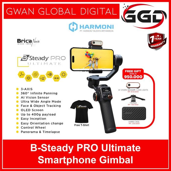 NEW PRODUK BRICA B-STEADY BSTEADY PRO ULTIMATE SMARTPHONE / HP GIMBAL STABILIZER