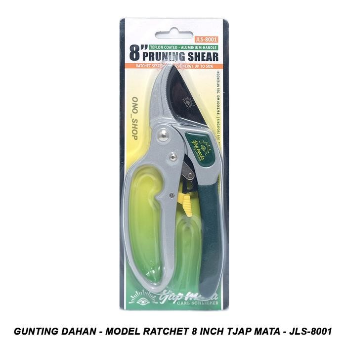 Gunting Dahan - Model Ratchet 8 Inch Tjap Mata - JLS-8001
