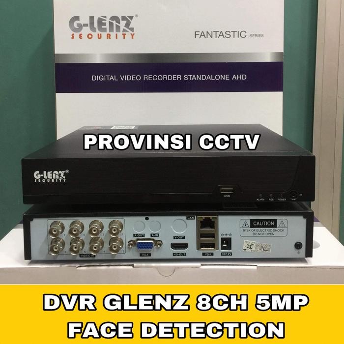 DVR 8 CHANNEL GLENZ 5MP / FULL HD / FACE DETECTION
