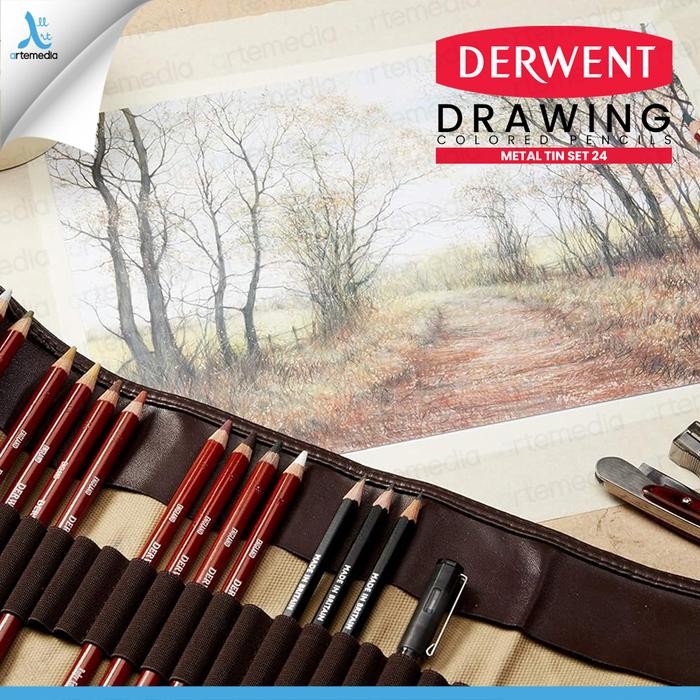 

Derwent Drawing Pencil Colour 24 Tin Set Pensil Gambar Untuk Sketsa & Ilustrasi