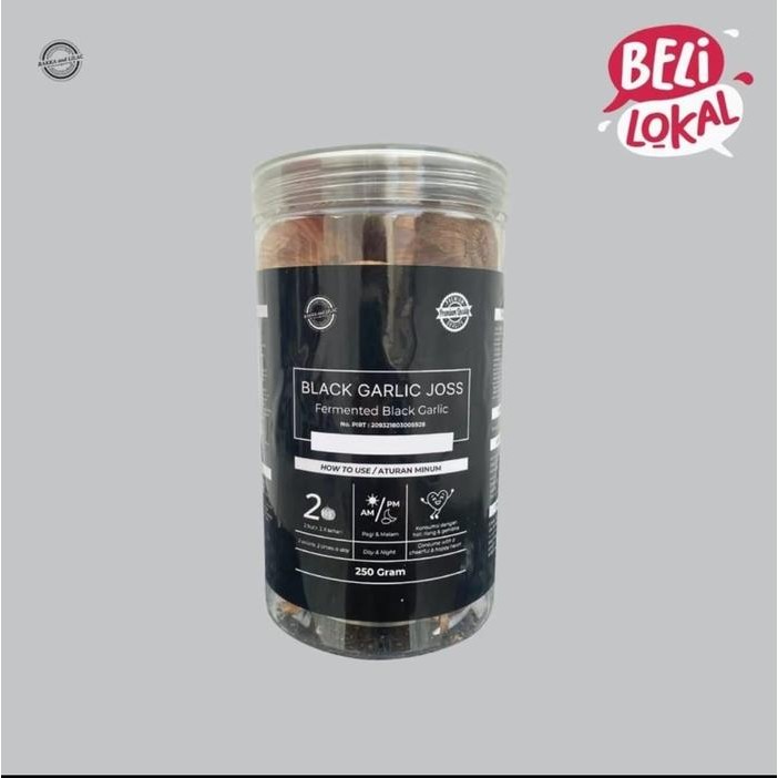 

NEW PRODUK BLACK GARLIC JOSS BAWANG HITAM 250 GR BAWANG PUTIH TUNGGAL FERMENTASI REE RAIN