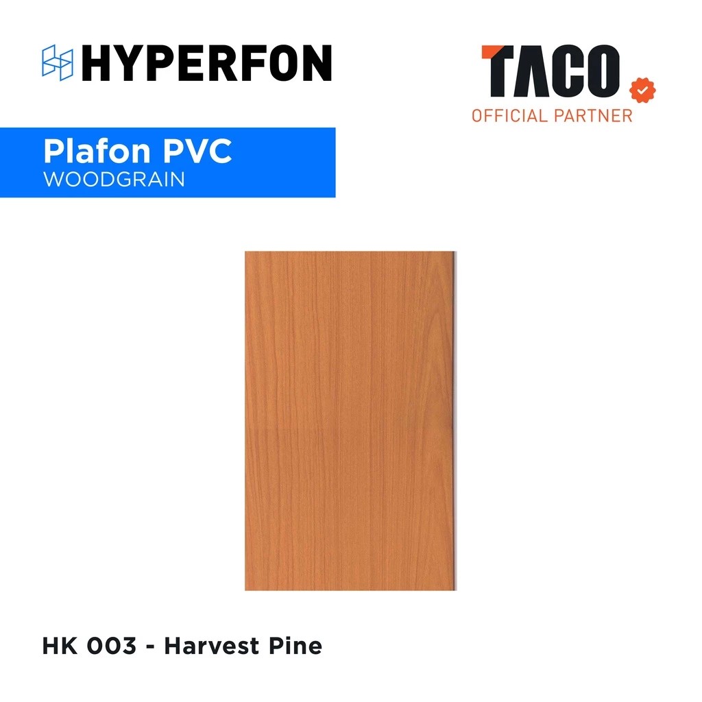 Hyperfon Plafon PVC Serat Kayu Doff Tebal 8mm Panjang 6 Meter - HK 003 Harvest Pine
