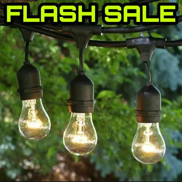 TERSEDIA KABEL FITTING LAMPU CAFE GANTUNG 20M 20 FITTING FILAMEN OUTDOOR