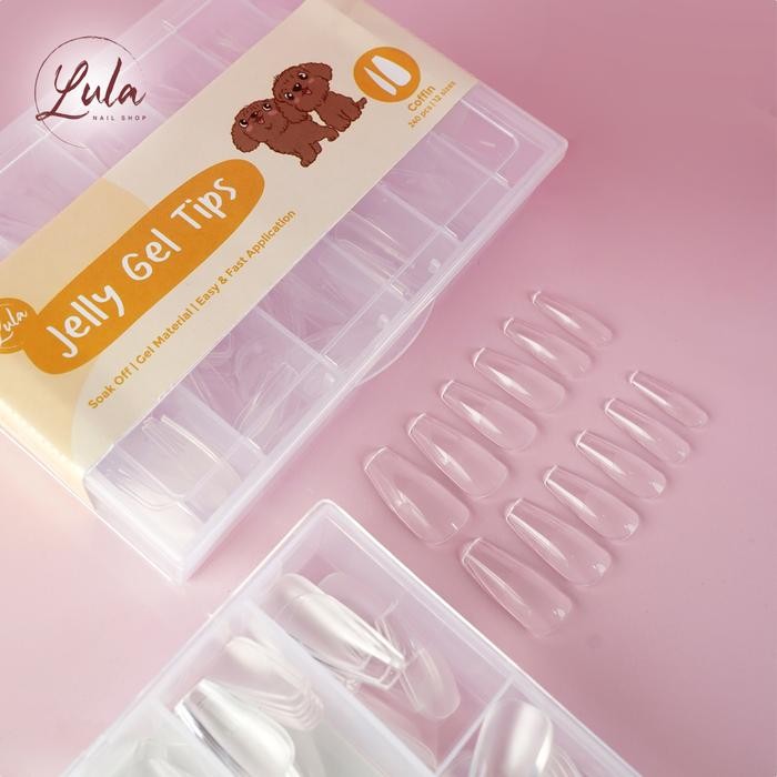 Promo Lula Jelly Gel Tips / Kuku Palsu / Perlengkapan Nail Art