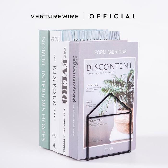 

jjm - Verture Pembatas Buku Besi Model Rumah / House Book Shelf