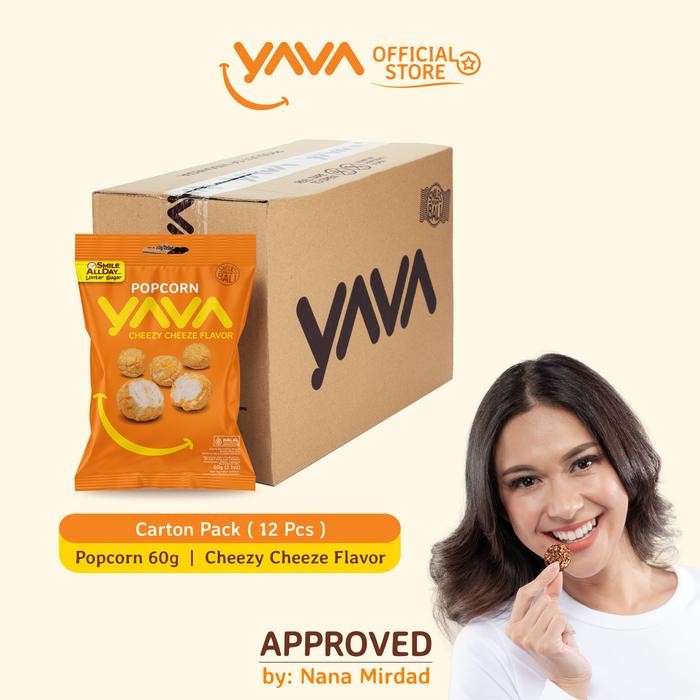 

YAVA Carton Pack Popcorn Cheezy Cheeze Flavor ( 12 x 60g )
