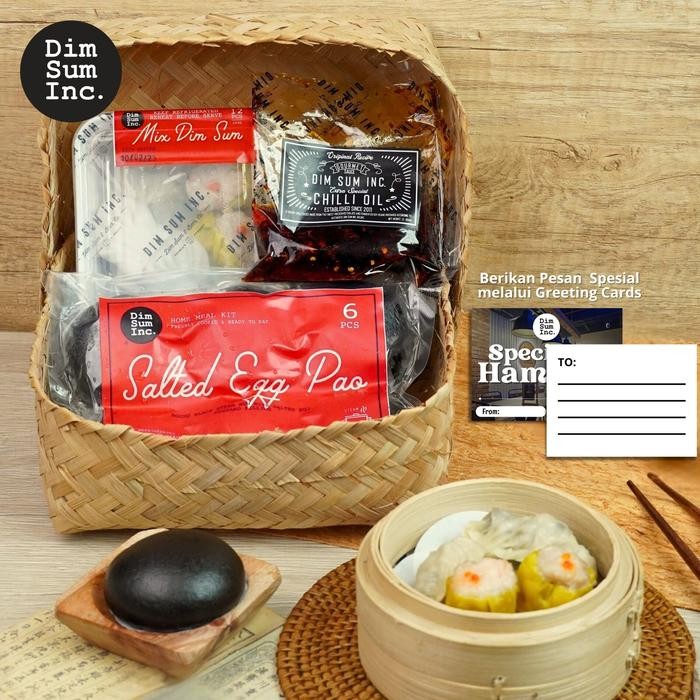 

DIMSUM INC Hampers Ramadhan - Mix DImsum (Siomay + Gyoza + Har Gau) + Salted Egg Pao + Chili Oil