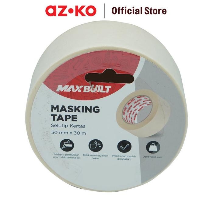 

Pilihan- Azko Maxbuilt 5Cmx30M Masking Tape - Putih Selotip Kertas Isolasi Lakban Perekat