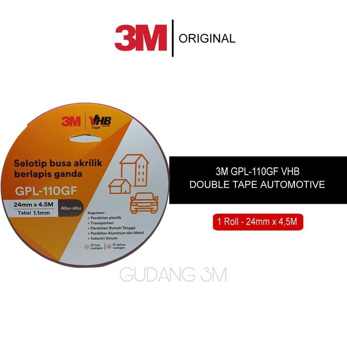 

Pilihan- 3M Vhb Double Tape Automotive Gpl110Gf 24Mm X 4,5M Original