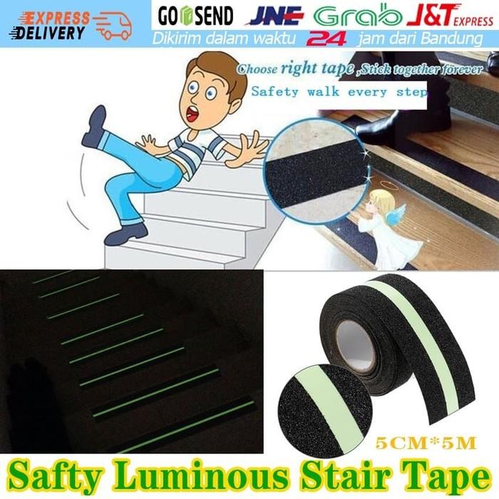 

Pilihan- 5Cmx5M Floor Adhesive Non Slip Tape Glow In The Dark Anti Slip