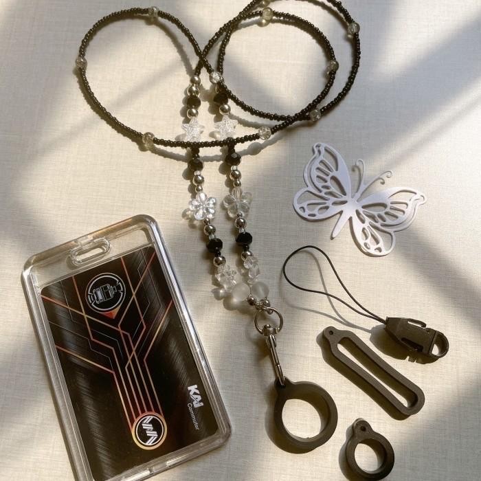 

Pilihan- Lanyard Strap Kalung Name Tag Id Card Manik Beads Lanyard Pods Tali