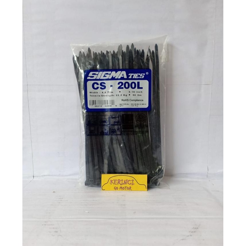 

Pilihan- Kabel Ties Sigma Cs 200L Lebar Hitam 20Cm 1 Pack - Kabel Tis Insulok