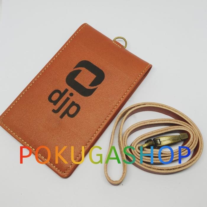 Pilihan- Name Tag Kulit Logo Djp /Nametag Kemenkeu / Kpp Pratama/Id Card Holder