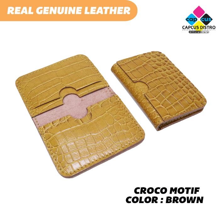 

Pilihan- Dompet Kartu Kulit Pria Wanita Slim Card Wallet Holder Genuine Leather Dompet Kulit