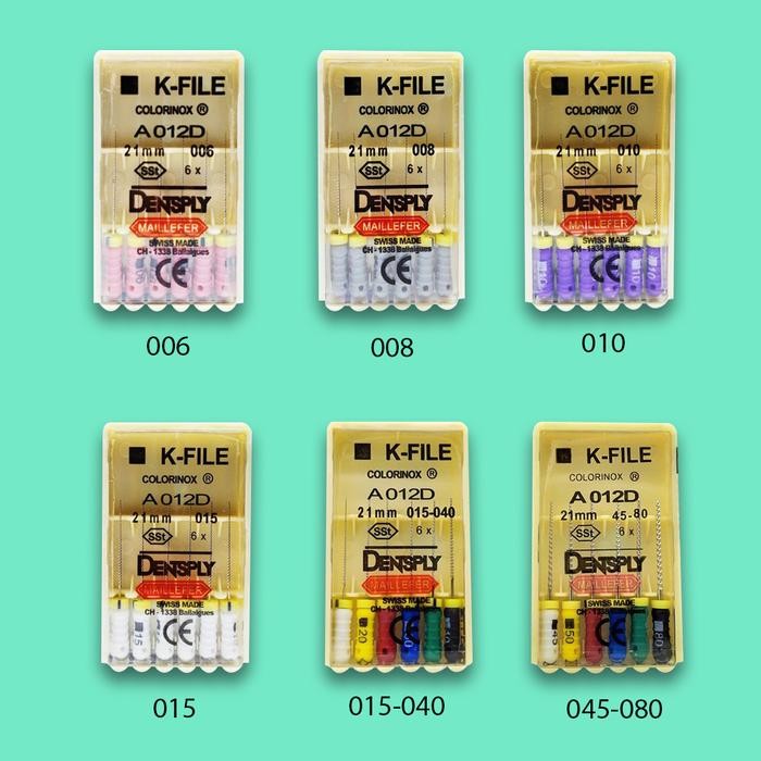 

Pilihan- K File Dentsply 006 008 010 015 21Mm