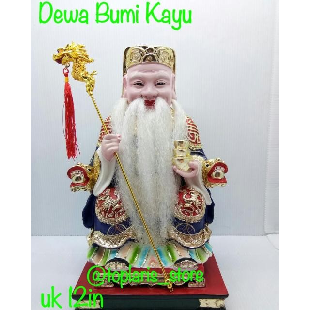 Patung Dewa Bumi Kayu 12In 03