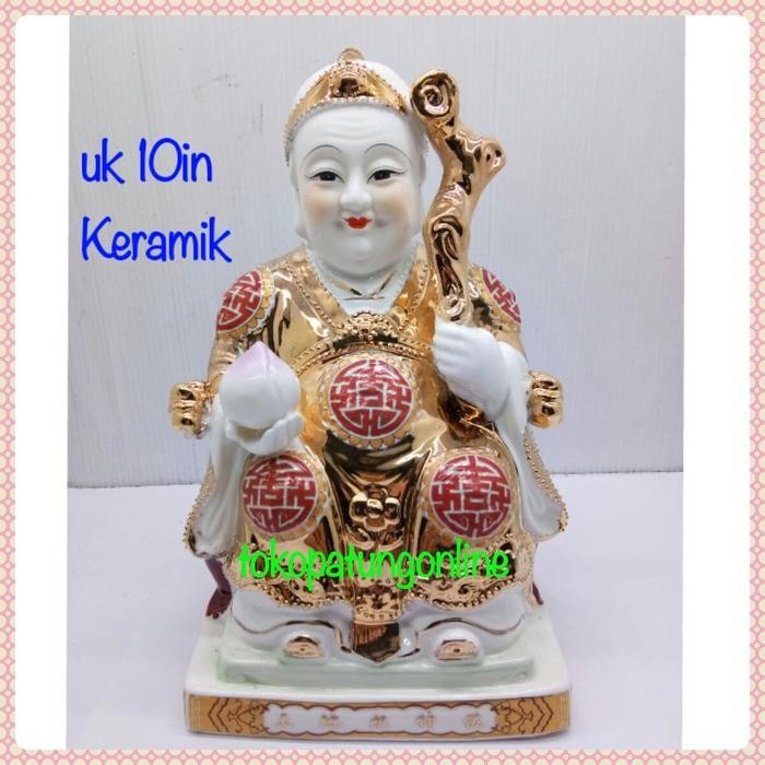 Patung Rupang Dewa Bumi Keramik 10In