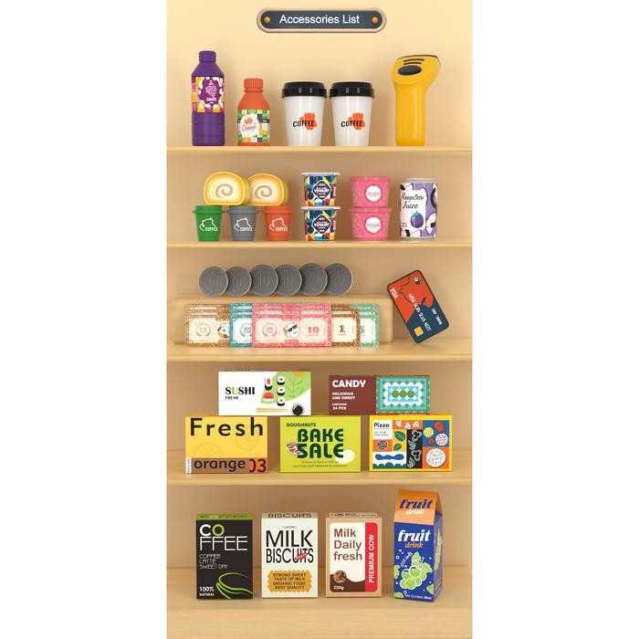 Mainan Anak Supermarket Coffe Set HW23038691 Shopping minimarket