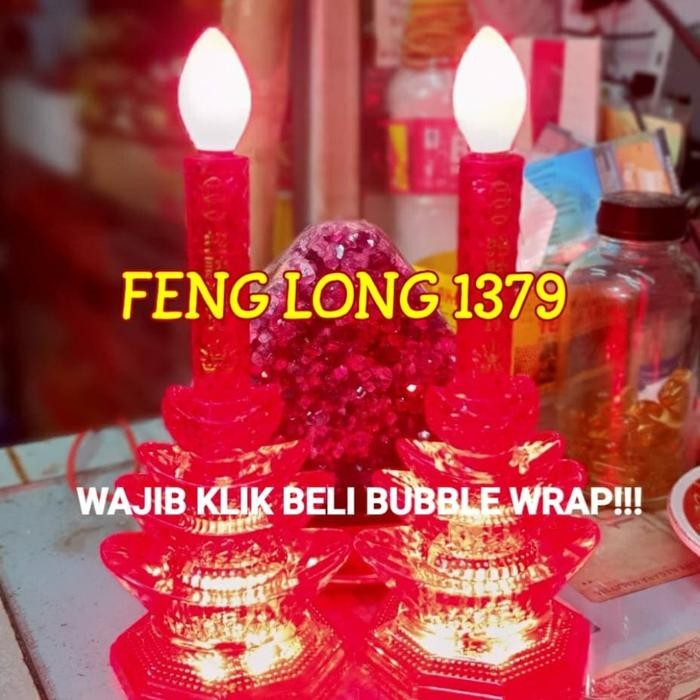 Sepasang Lampu Altar Puja Sembahyang Lampu Sembahyang LED E12 8 Inch