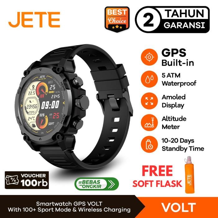 Smartwatch JETE VOLT with GPS Built in Amoled Display Waterproof - Altimeter & Barometer Features -