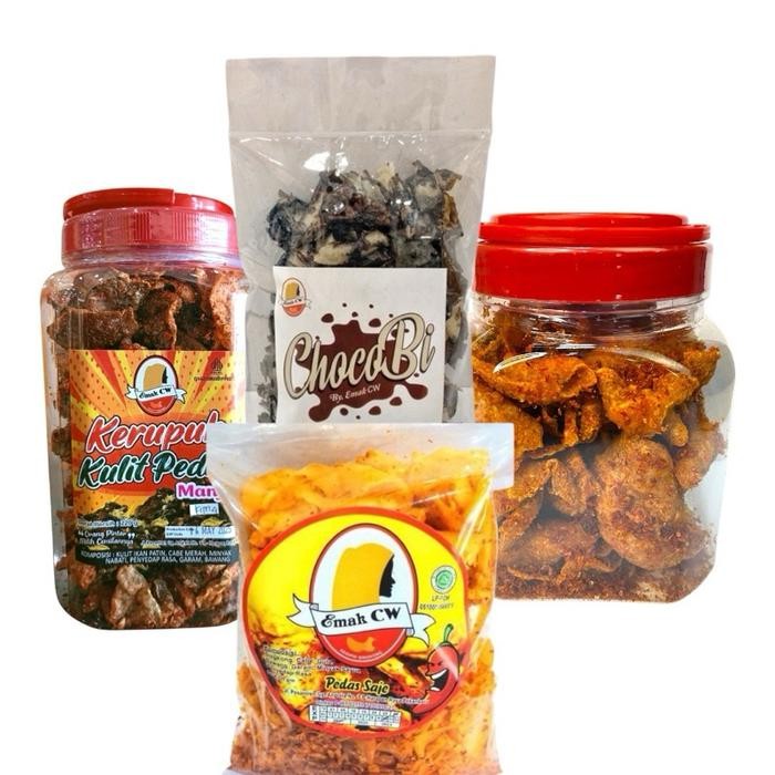 

TERMURAH Emak Cw - 4Pcs Paket Nage 92 A ( Kulit Ikan Patin Pedas Manje Toples, Kulit Ayam Pedas