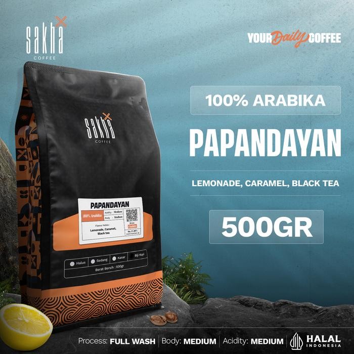 

Pilihan- Kopi Arabika Papandayan Coffee Roast Bean Espresso Roasted Beans Biji Bubuk 500 Gram