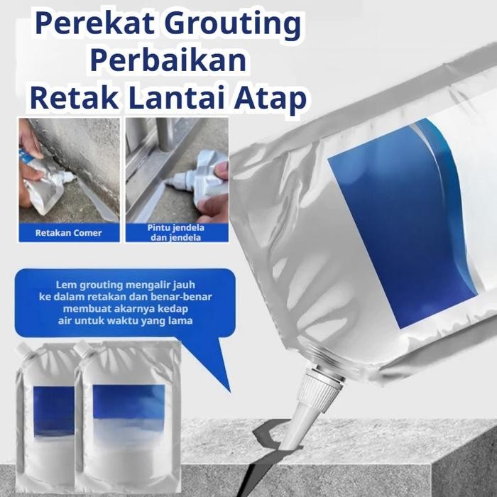 Lem dempul beton perbaikan retakan atap dan lantai/Lem anti bocor atap / bahan anti air