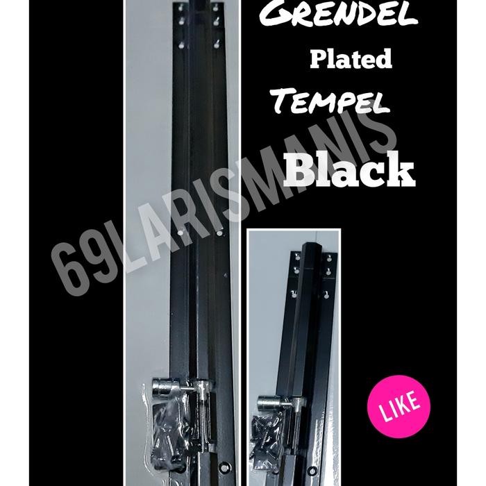 GRENDEL PINTU /SLOT PINTU HITAM 6 INC 15CM /GRENDEL PANJANG BLACK.