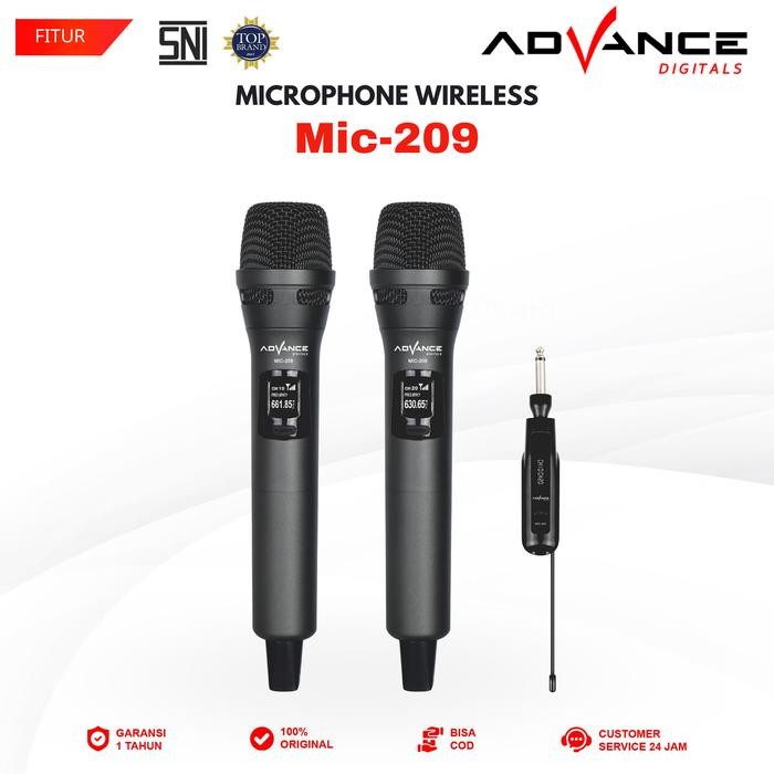 Pilihan- CodAdvance Mic-209 Double Mic Wireless Recharger Bisa Digunakan Untuk Souncard/Speaker