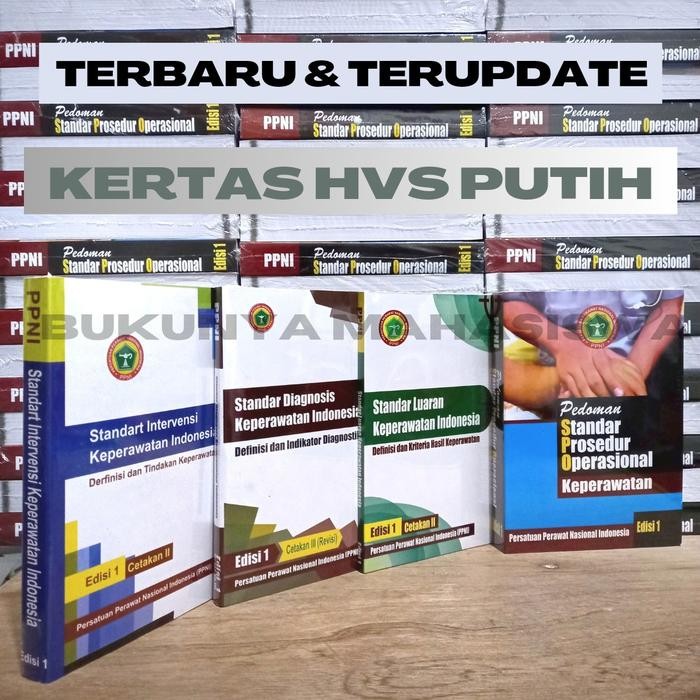 Paket 4 Buku PPNI SDKI SIKI SLKI SPO + NANDA NIC NOC + SOP Keperawatan Shopee Termurah