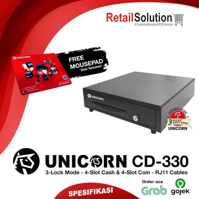 

Pilihan- Unicorn Cd330 - Mini Cash Drawer Rj11 Laci Uang