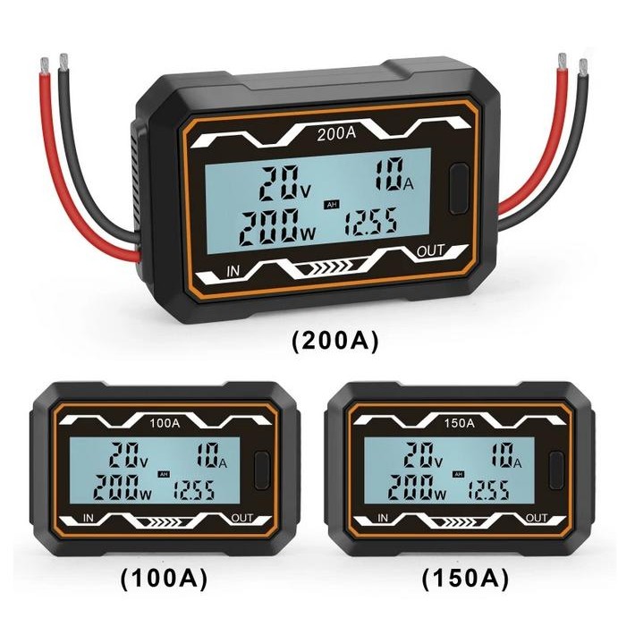 watt meter DC max 60V 100a 150a 200a wattmeter digital