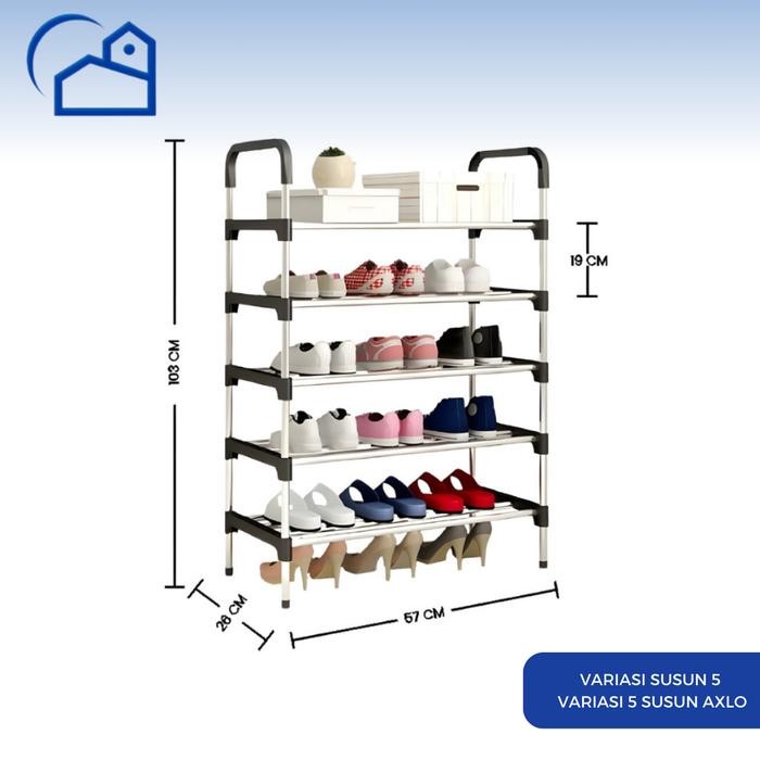 Cod Rak Sepatu Plastik 4 5 Susun Rak Multifungsi Gantungan Rak Estetik Rak Tempat Sandal Plastik