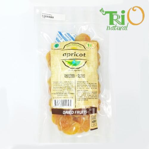 Trio Natural Apricot Dried 450 gram - Buah Kering Penuh Vitamin A, Zat Besi, Vitamin C & Kalium