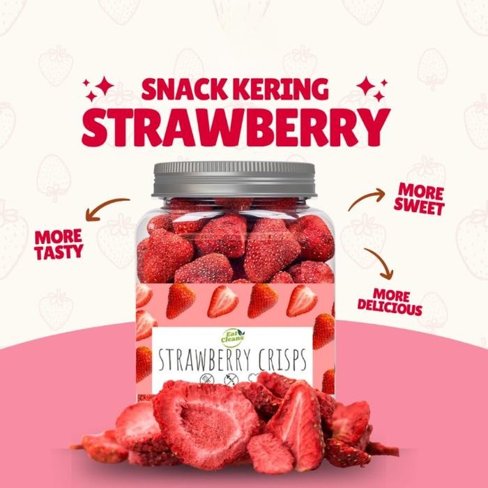 

Freeze Dried Strawberry Snack Buah Kering Camilan Diet Rendah Kalori